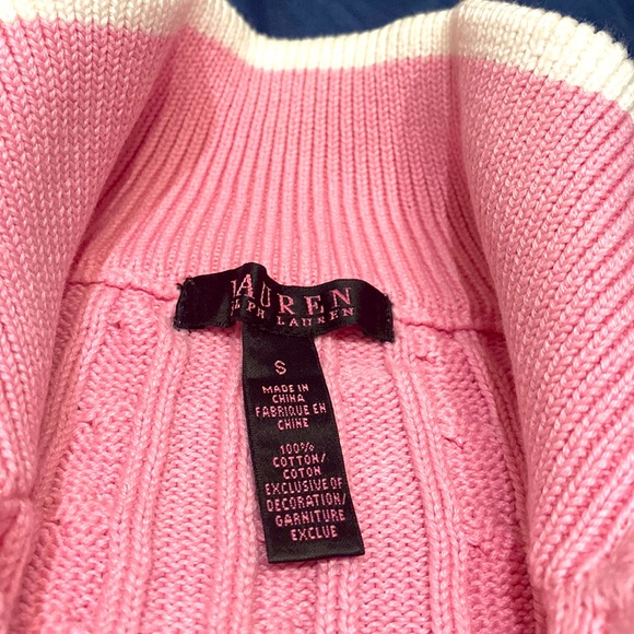 NEW 100% Cotton light pink Ralph Lauren zip up sweater - Picture 5 of 5